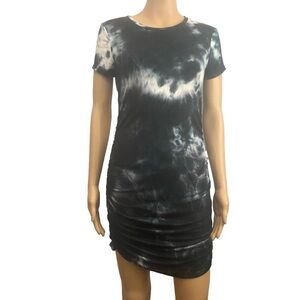 TIE dye Blue White ombré bohemian bodycon festival sundress cover up beach dress